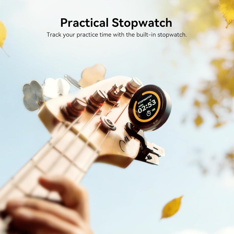 Cherub WST-915Li Rechargeable Guitar Tuner, 6 User-Customizable Displays Clip On Tuner for Guitar, Bass, Ukulele, Guitars Accessories - Image 3